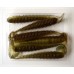 Рыбацкая силиконовая приманка, Taipan Slim View Fat, 3,3 дюйма, 6шт/уп, цвет №15 Green pumpkin flash